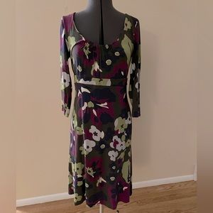 Biden scoop neck floral dress